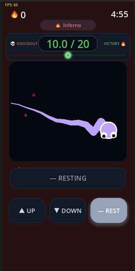 Steering the snake through a run in Inferno mode